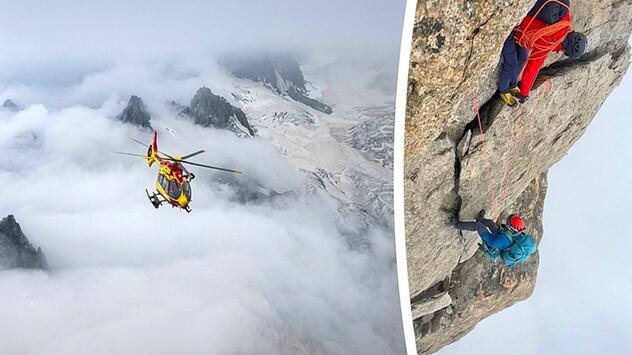 Zwölf Stunden am Seil – Hubschrauber erreicht Bergsteiger in letzter Sekunde