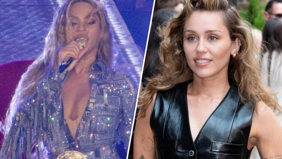Miley Cyrus (rechts) hat grosse Bewunderung für Beyoncé.
