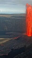 Sprudelnde Lava-Fontäne: Erneute Aktivität im Kilauea-Vulkan