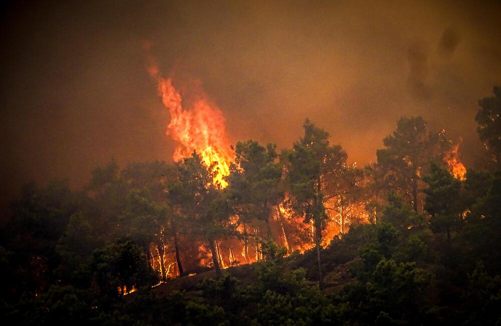 Grosser Waldbrand auf der griechischen Insel Rhodos