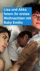 Lisa Marie und Akka feiern ihr erstes Weihnachten mit Baby Emilio