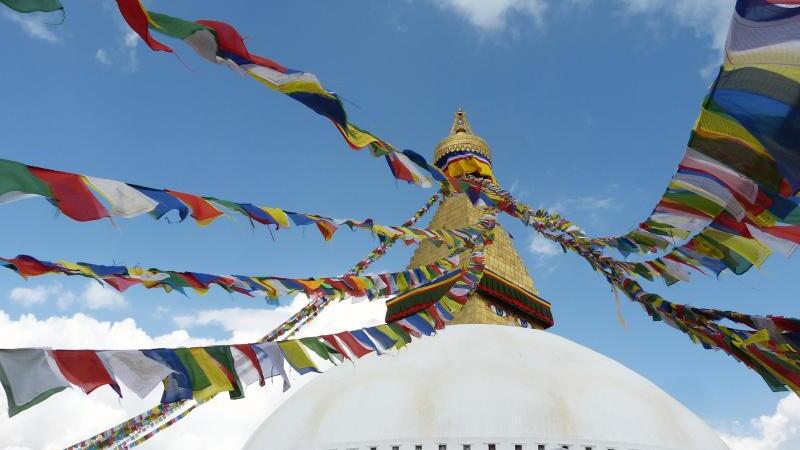 Restaurierte Stupa von Bodnath