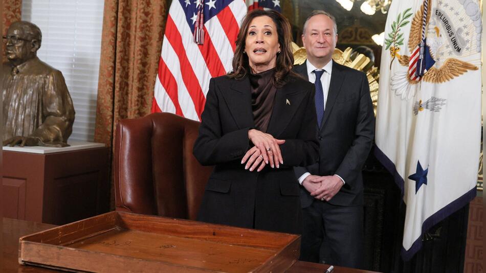 Wollten als Präsidentin und First Gentleman ins Weisse Haus: Kamala Harris und ihr Ehemann Doug ...