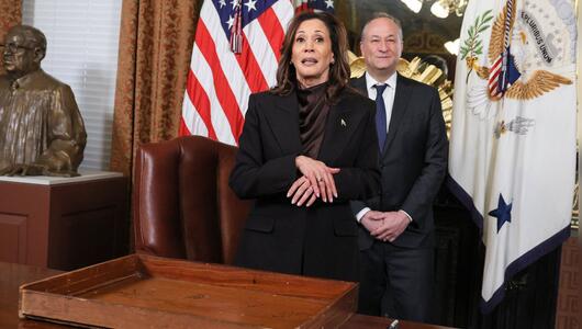 Wollten als Präsidentin und First Gentleman ins Weisse Haus: Kamala Harris und ihr Ehemann Doug ...