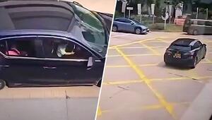 Kleinkind ans Steuer gesetzt: Video führt zur Verhaftung von Autofahrer