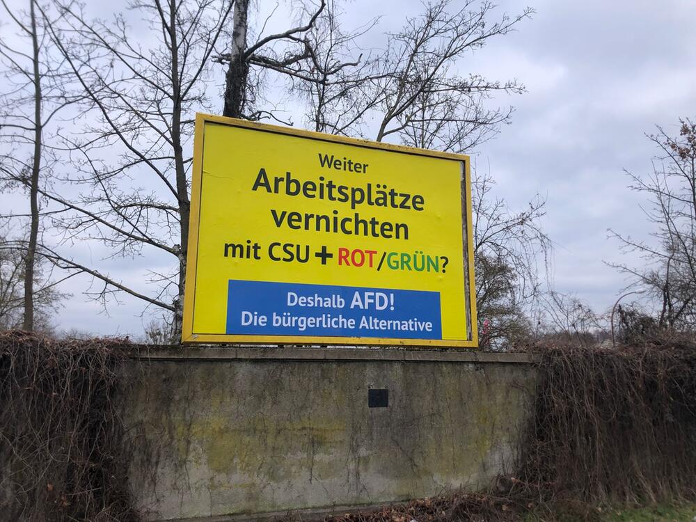 Wahlplakat für die AfD