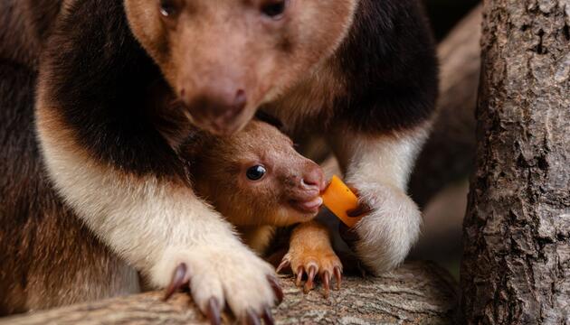Baumkänguru-Jungtier in England geschlüpft