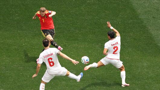 Belgiens Kevin De Bruyne schiesst.