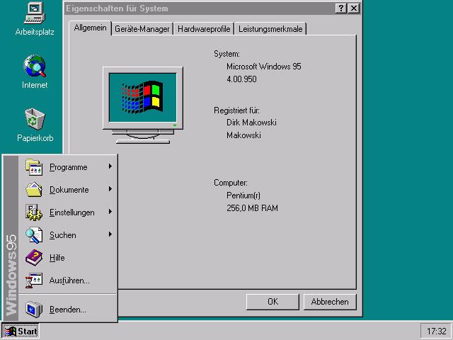 Desktop Windows 95