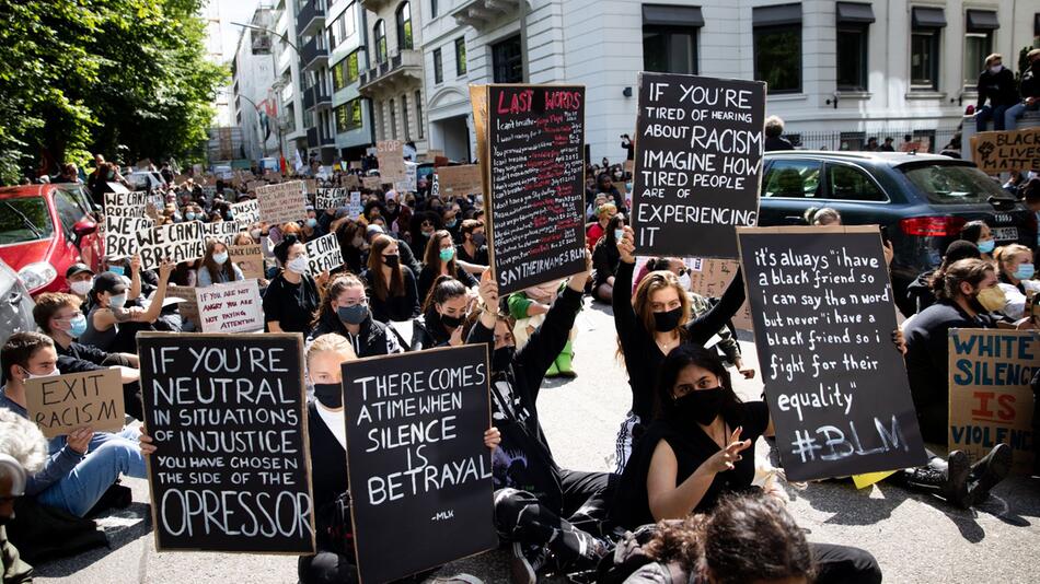 Nach dem Tod von George Floyd - Hamburg