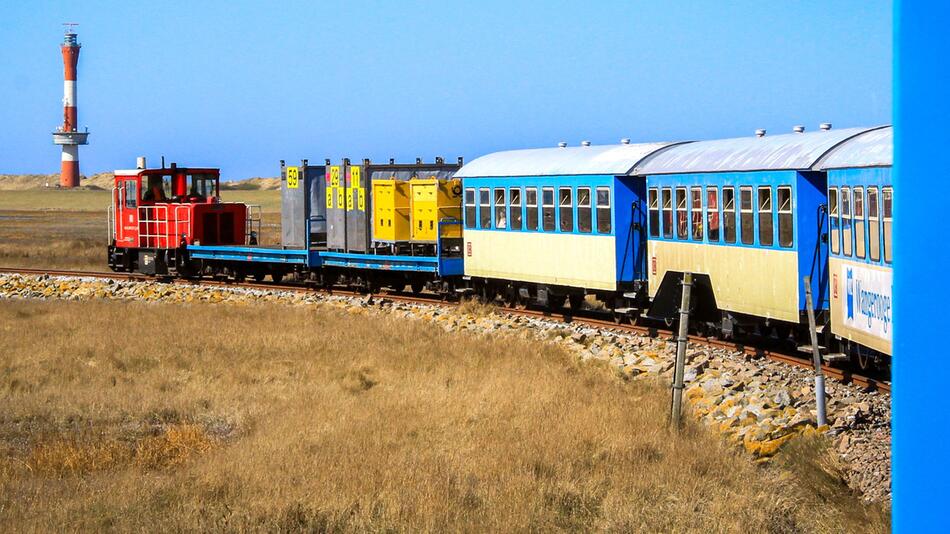 Inselbahn in den Salzwiesen