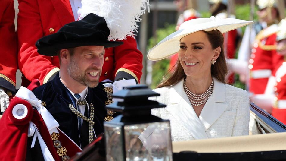 Prinz William und Prinzessin Kate bei der Garter-Day-Zeremonie.