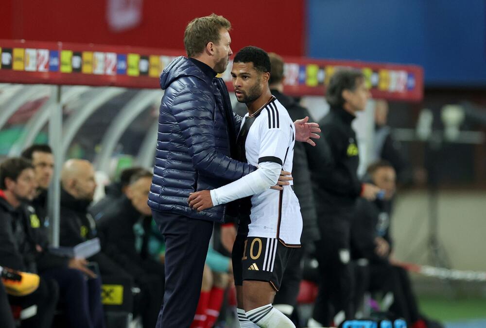 Serge Gnabry und Julian Nagelsmann