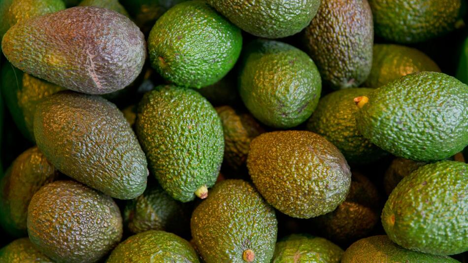 Avocados liegen in einer Kiste