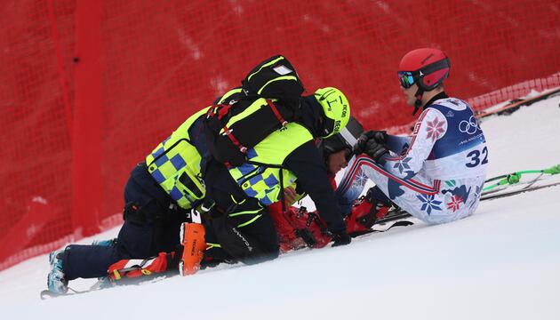 Fredrik Möller stürzte im ersten Abfahrtstraining in Bormio.