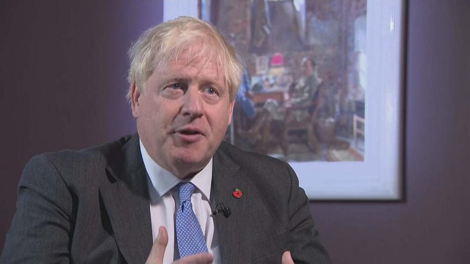 Grossbritanniens Ex-Premierminister Boris Johnson im Interview bei Sky News
