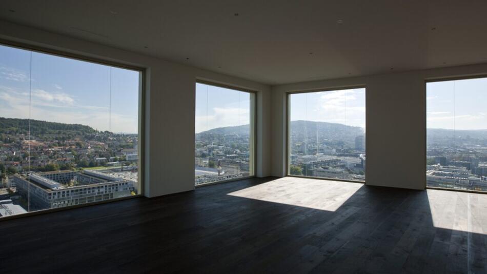 Blick aus einer leeren Wohnung