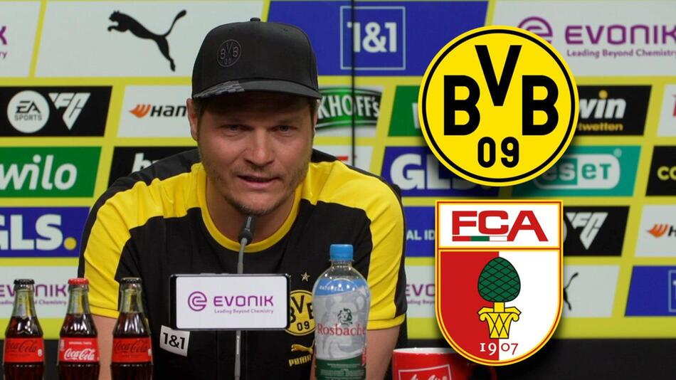 Borussia Dortmunds Trainer Edin Terzic während einer Pressekonferenz am 19. Mai 2023