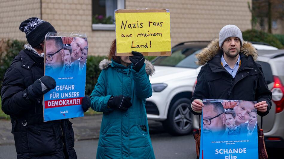 Neujahrsempfang der AfD Duisburg - Proteste