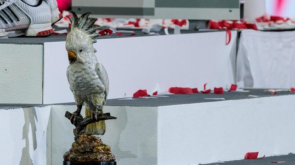 Bei der Meisterfeier in der Allianz Arena erlebt eine Kakadu-Figur seinen grössten Moment.