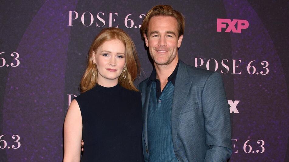 Halten zusammen: James Van Der Beek und seine Frau Kimberly auf dem roten Teppich.