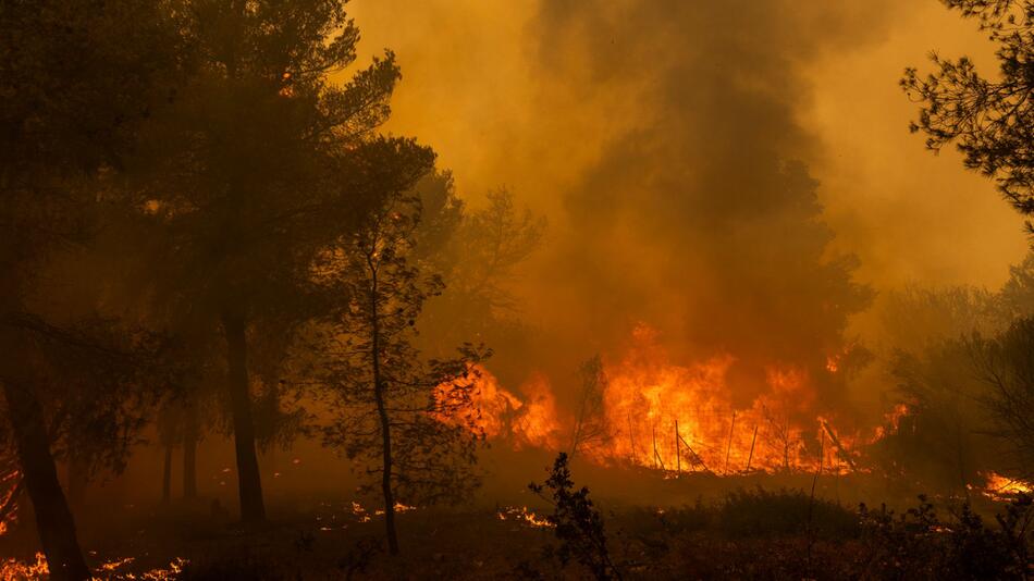 Grossbrand nahe Athen