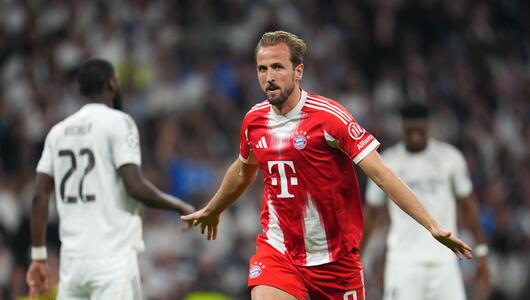 Harry Kane (FC Bayern) bejubelt das 1:0.