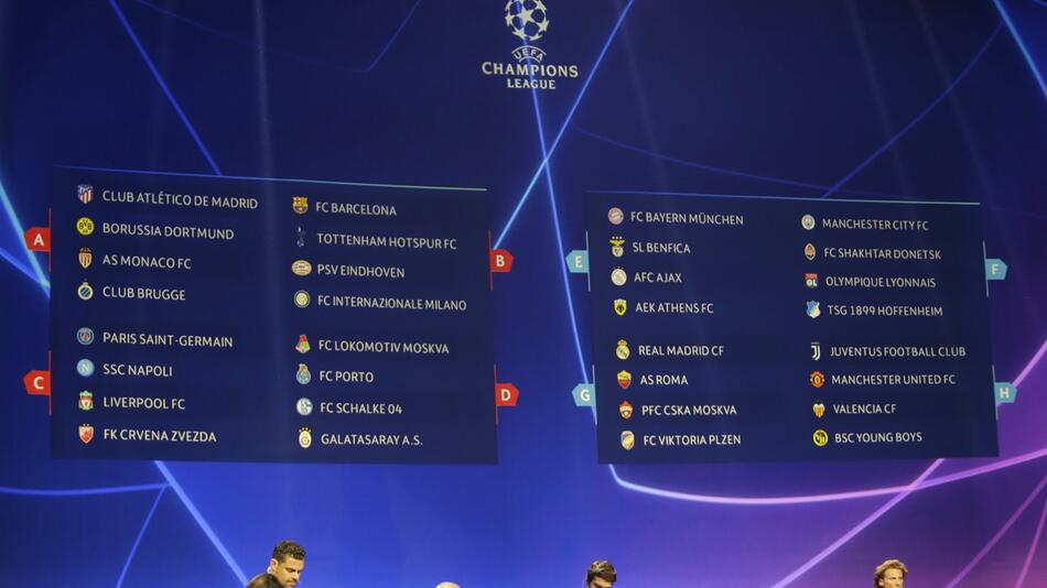 UEFA Champions League: Auslosung der Gruppenphase