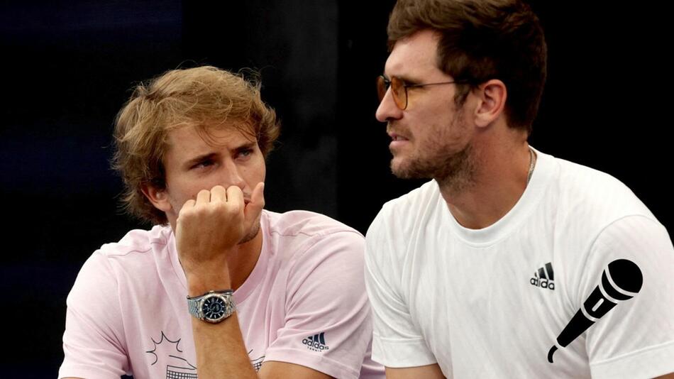 Alexander Zverev unterhält sich mit seinem älteren Bruder Mischa