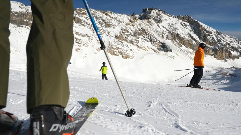 Skifahren auf der Zugspitze