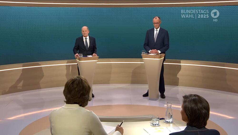 Scholz und Merz im TV-Duell