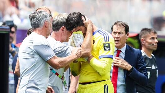 Unter Tränen verliess Courtois daraufhin den Platz.