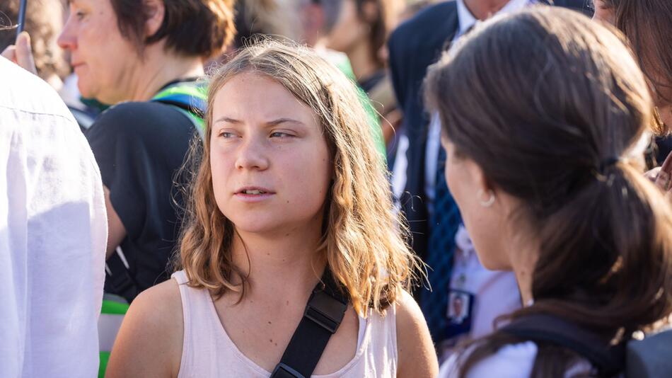 Greta Thunberg bei Protestaktion in Strassburg