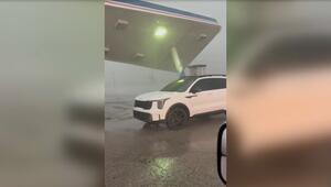 Knapp daneben: Sturm reisst Tankstellendach in Ohio um
