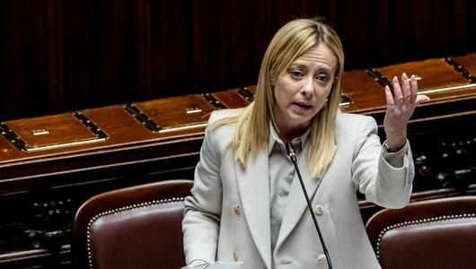 Italiens Ministerpräsidentin Meloni im Parlament
