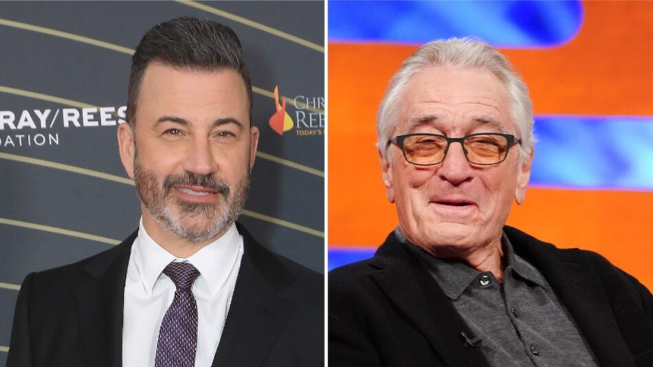 Robert De Niro (r.) bewies bei Jimmy Kimmel seinen Sinn für Humor - und seine tiefsitzende ...