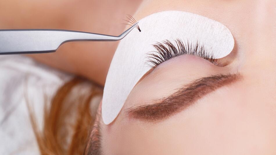 Nahaufnahme einer Wimpernverdichtung