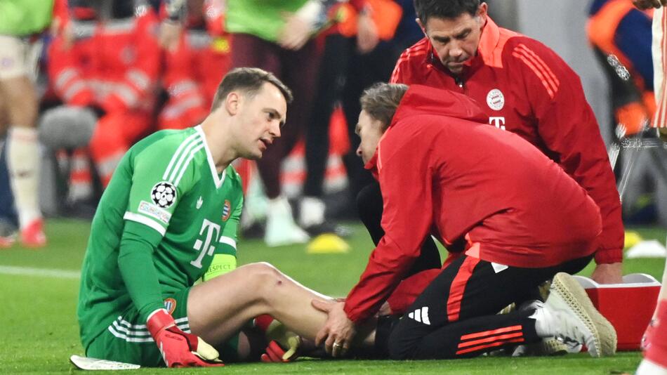 Manuel Neuer verletzte sich im Achtelfinal-Hinspiel gegen Bayer Leverkusen.