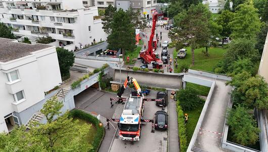 Linz - Fussgängerbrücke eingestürzt