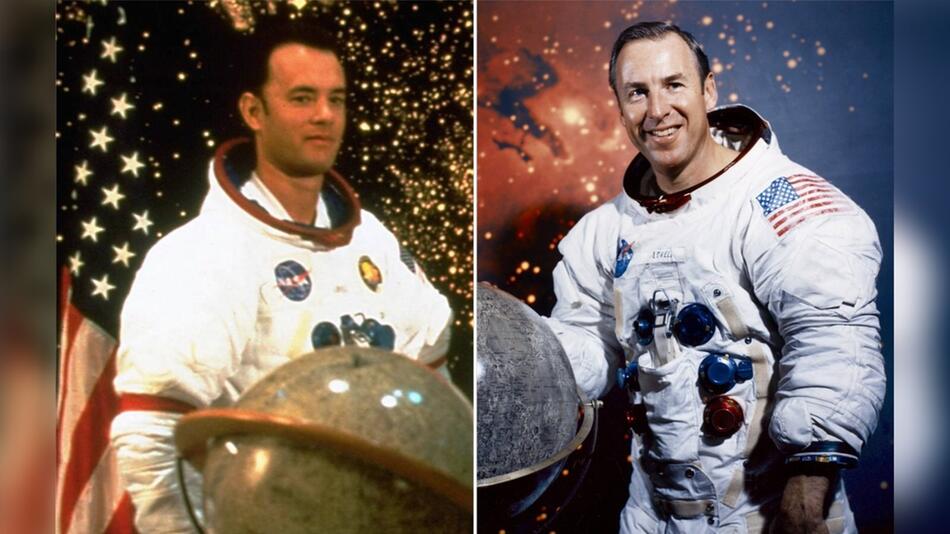 Tom Hanks (l.) als Jim Lovell im US-Film "Apollo 13".