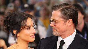 Brad Pitt und Ines de Ramon am Mittwochabend in San Sebastián.