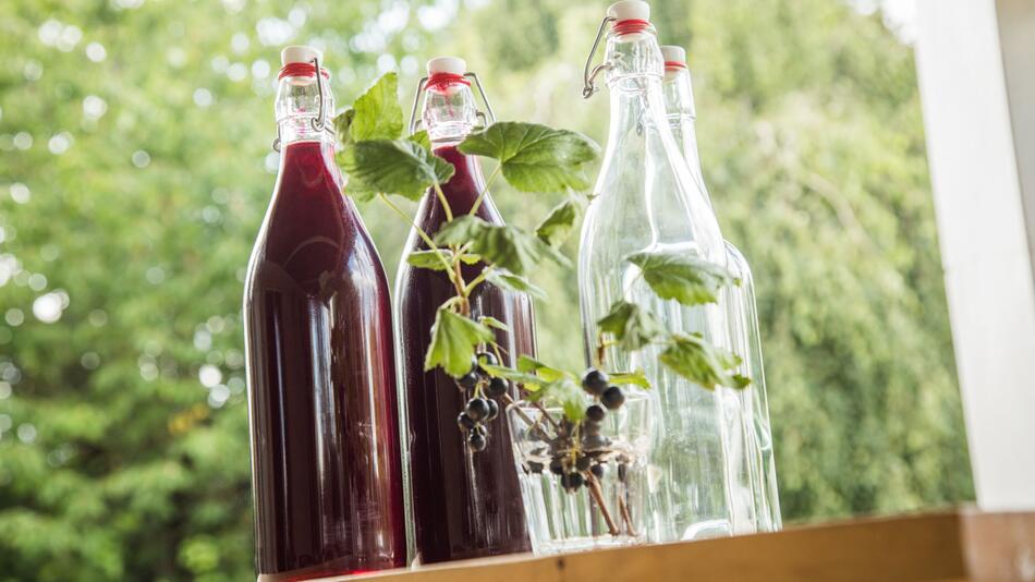 Selbstgemachter Johannisbeersaft