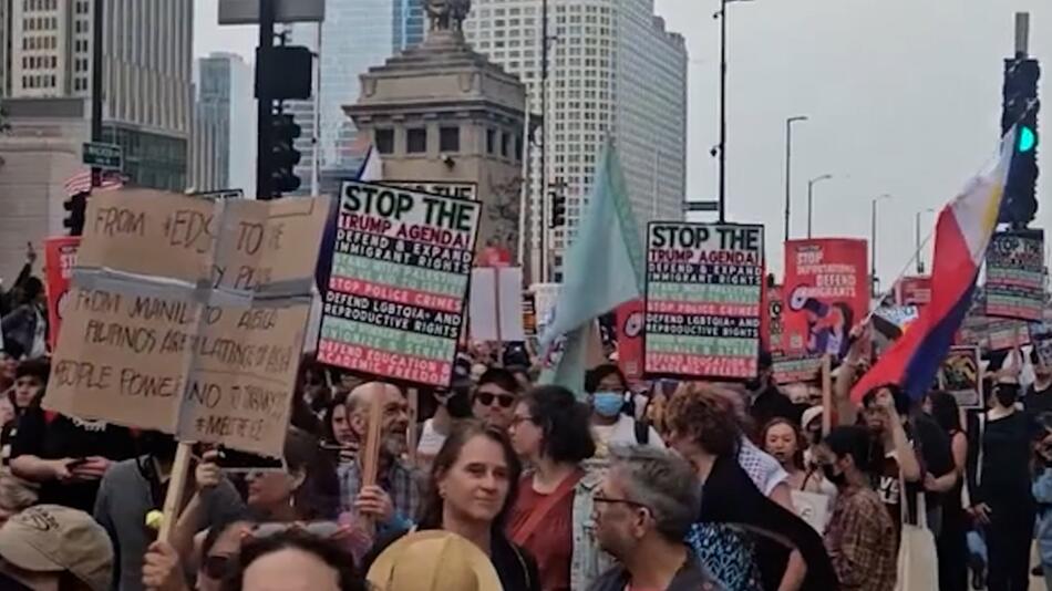 Proteste gegen Trump in Chicago