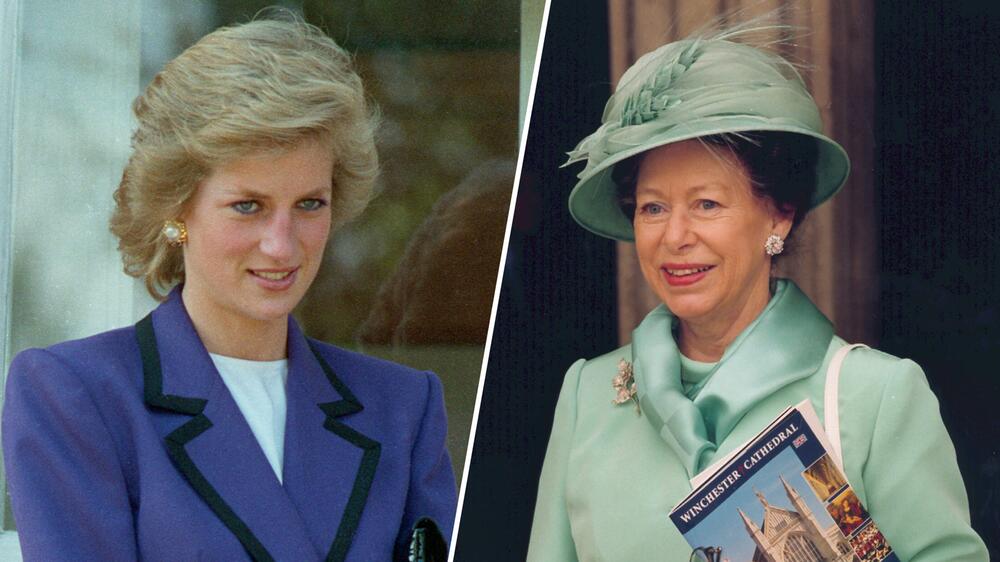 Prinzessin Margaret und Prinzessin Diana
