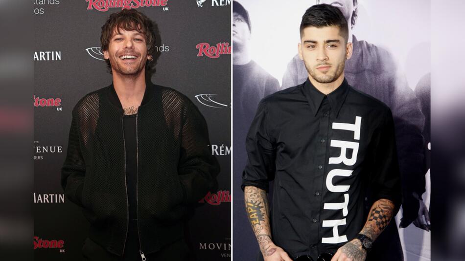 Louis Tomlinson (l.) und Zayn Malik waren gemeinsam in der Band One Direction.