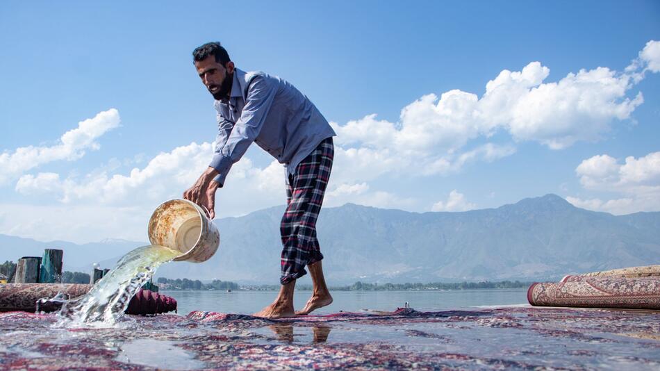 Teppichreinigung in Indien