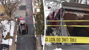 Strasse verschluckt Lkw: Senklöcher sorgen in New Jersey für Panik