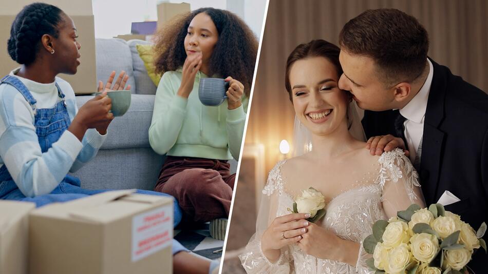 Zusammenziehen statt Hochzeit – wann Paare am glücklichsten sind