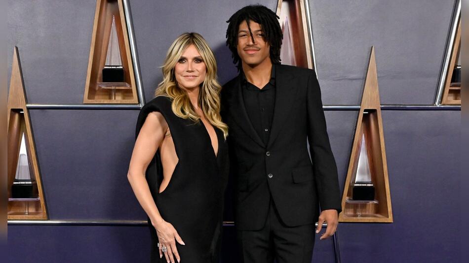Heidi Klum mit Sohnemann Henry bei den American Music Awards.