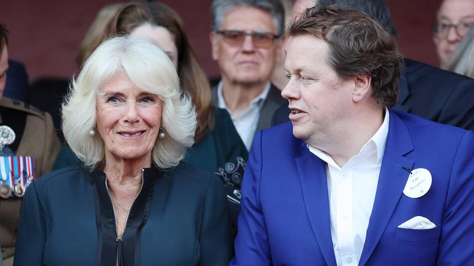 Camilla und ihr Sohn bei einer Veranstaltung im Juni 2024.